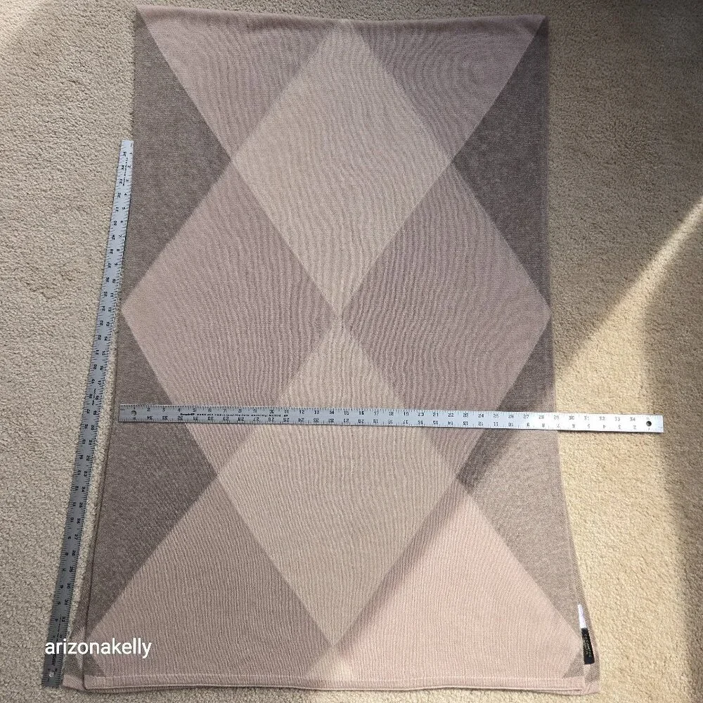 NWOT Cashmere Scarf Diamond Argyle Wrap Charter Club